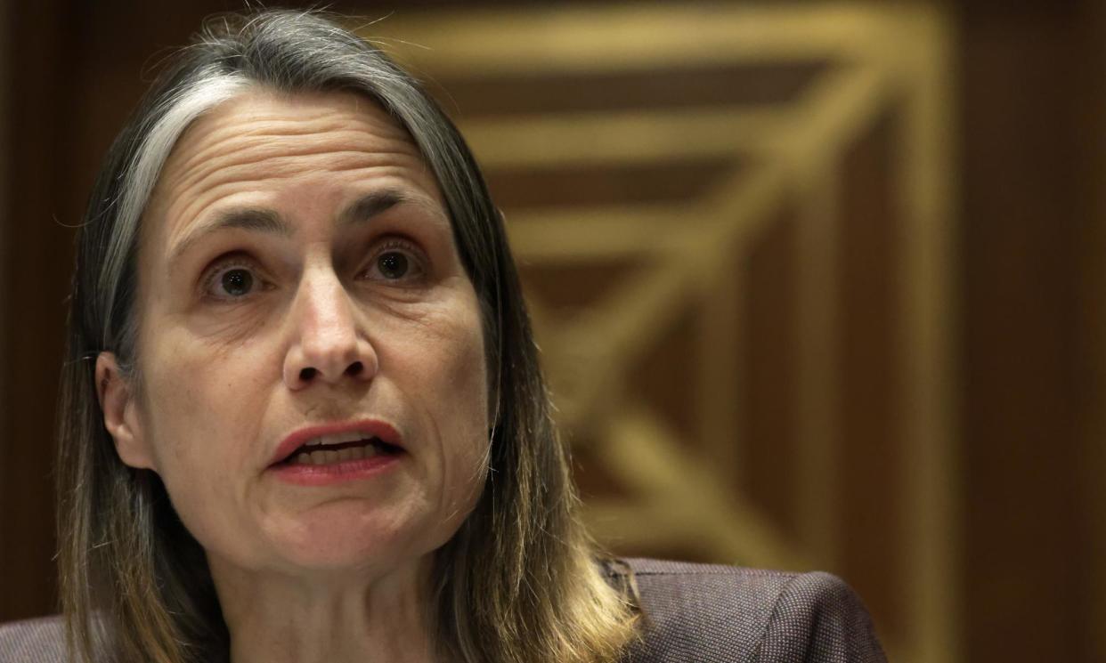 <span>Fiona Hill, pictured in 2022, spoke on 24 February at the Principles First conference in Washington DC.</span><span>Photograph: Alex Wong/Getty Images</span>