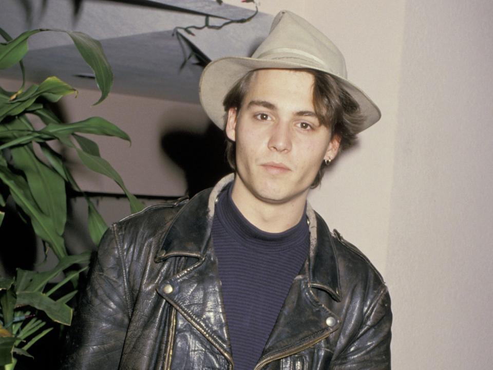 An image of Johnny Depp in the 1980s.