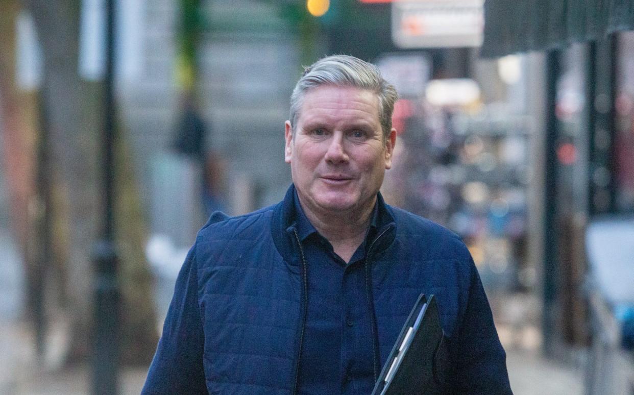 Sir Keir Starmer, the Labour leader, is pictured today in Westminster