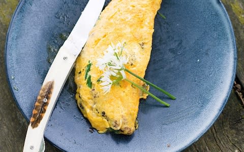 Wild garlic omelette