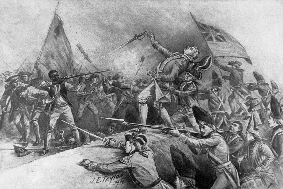 Peter Salem Shooting Major Pitcairn at Bunker Hill by J.E. Taylor | J.E. Taylor/Corbis via Getty