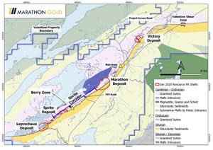 Location Map, Valentine Gold Project. (See News Release Dated February 3, 2020 for a Description of the 2020 Exploration Drill Program).