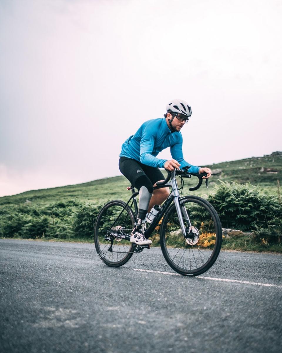 Stuart Croxford cycled up to 20 hours a day on the ride (Stuart Croxford/PA) (PA Media)