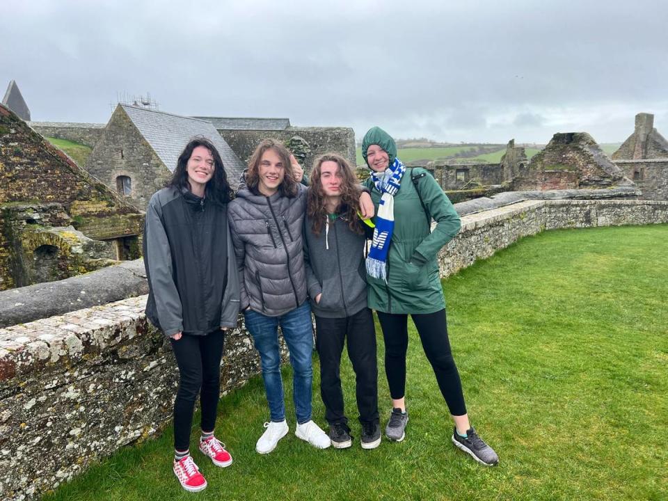 Students tour Charles Fort in Kensale, County Cork Ireland.