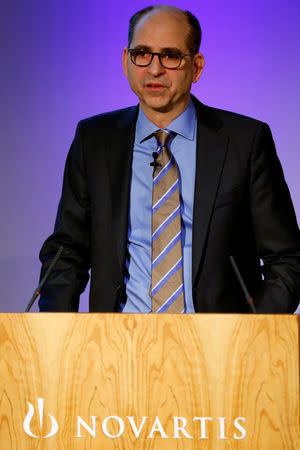 David Epstein, Division Head of Novartis Pharmaceuticals of Swiss drugmaker Novartis, addresses the annual news conference at the company's headquarters in Basel January 27, 2015. REUTERS/Arnd Wiegmann/File Photo