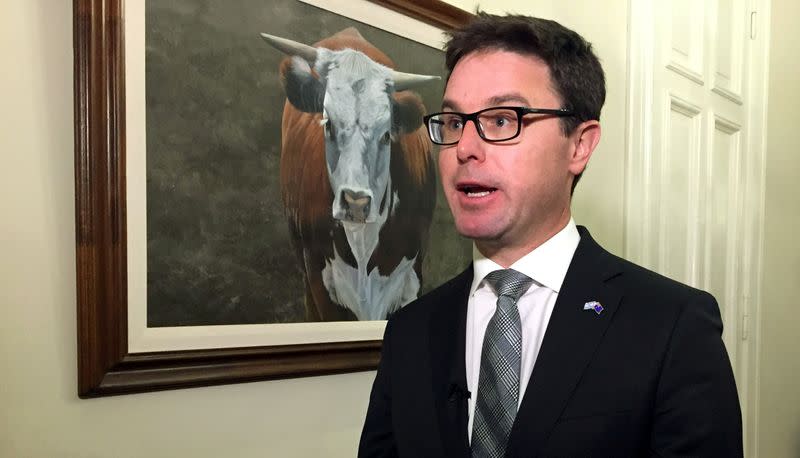 Australia Agriculture Minister Littleproud speaks during an interview with Reuters ahead of the G20 Meeting of Agriculture Ministers in Buenos Aires