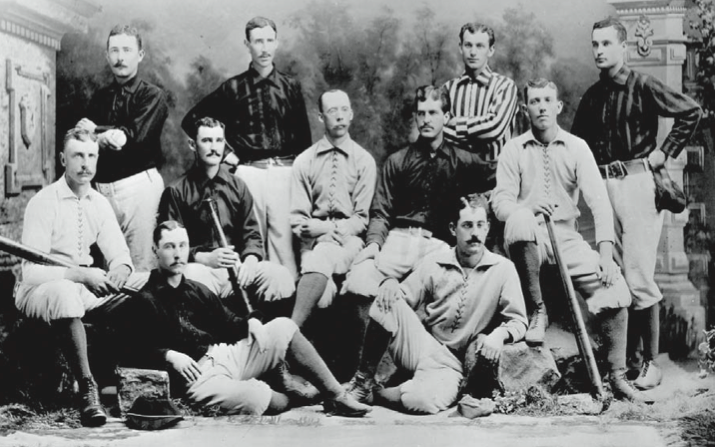 The 1882 Cincinnati Red Stockings baseball team won the American Association title in its first year. The franchise became the modern-day Cincinnati Reds.