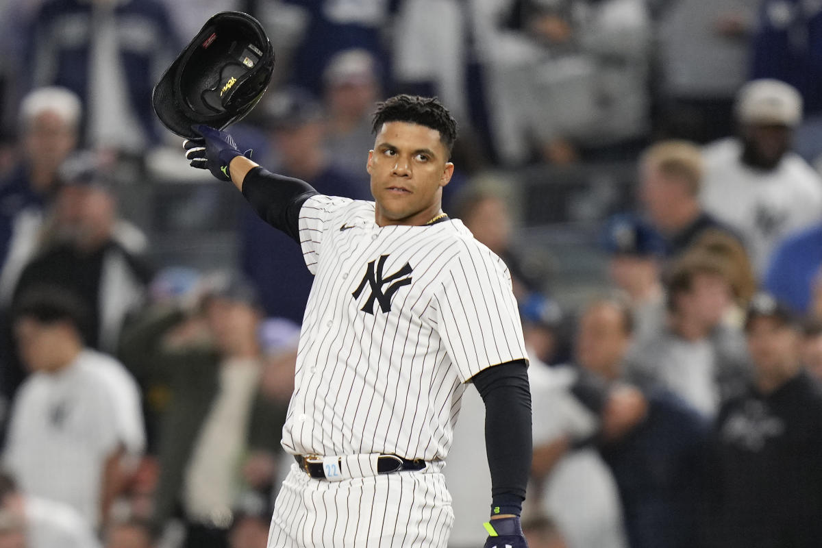 The Yankees’ Juan Soto has been solely focused on the playoffs, even though he has a lucrative offseason ahead