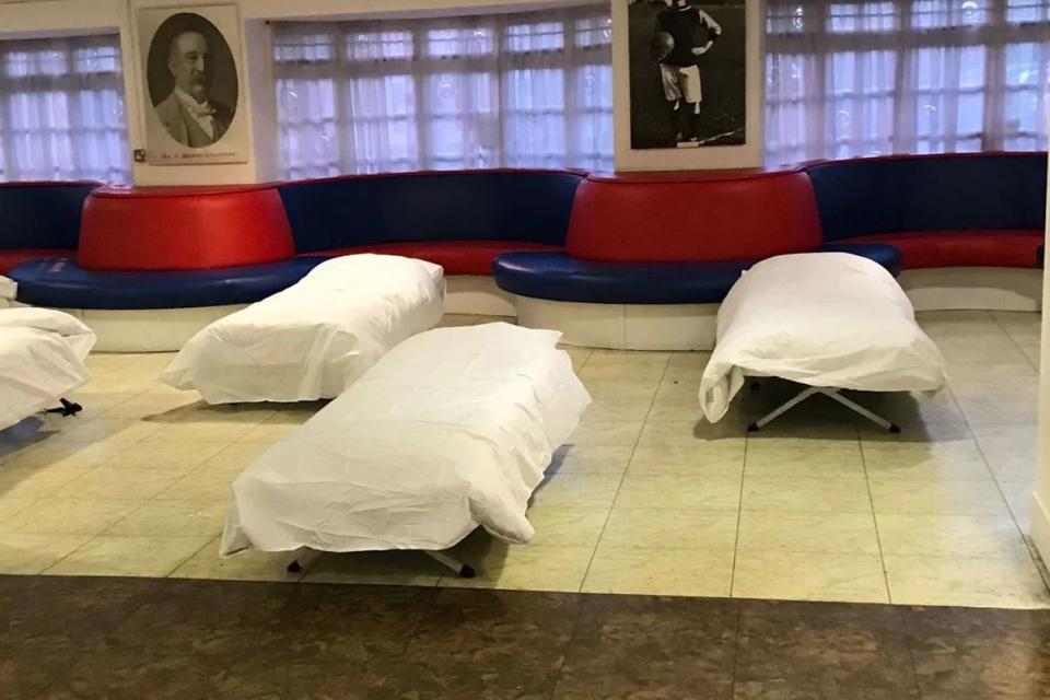 The lounge will be set up as a shelter when temperatures are below freezing (Croydon Council/Crystal Palace FC)