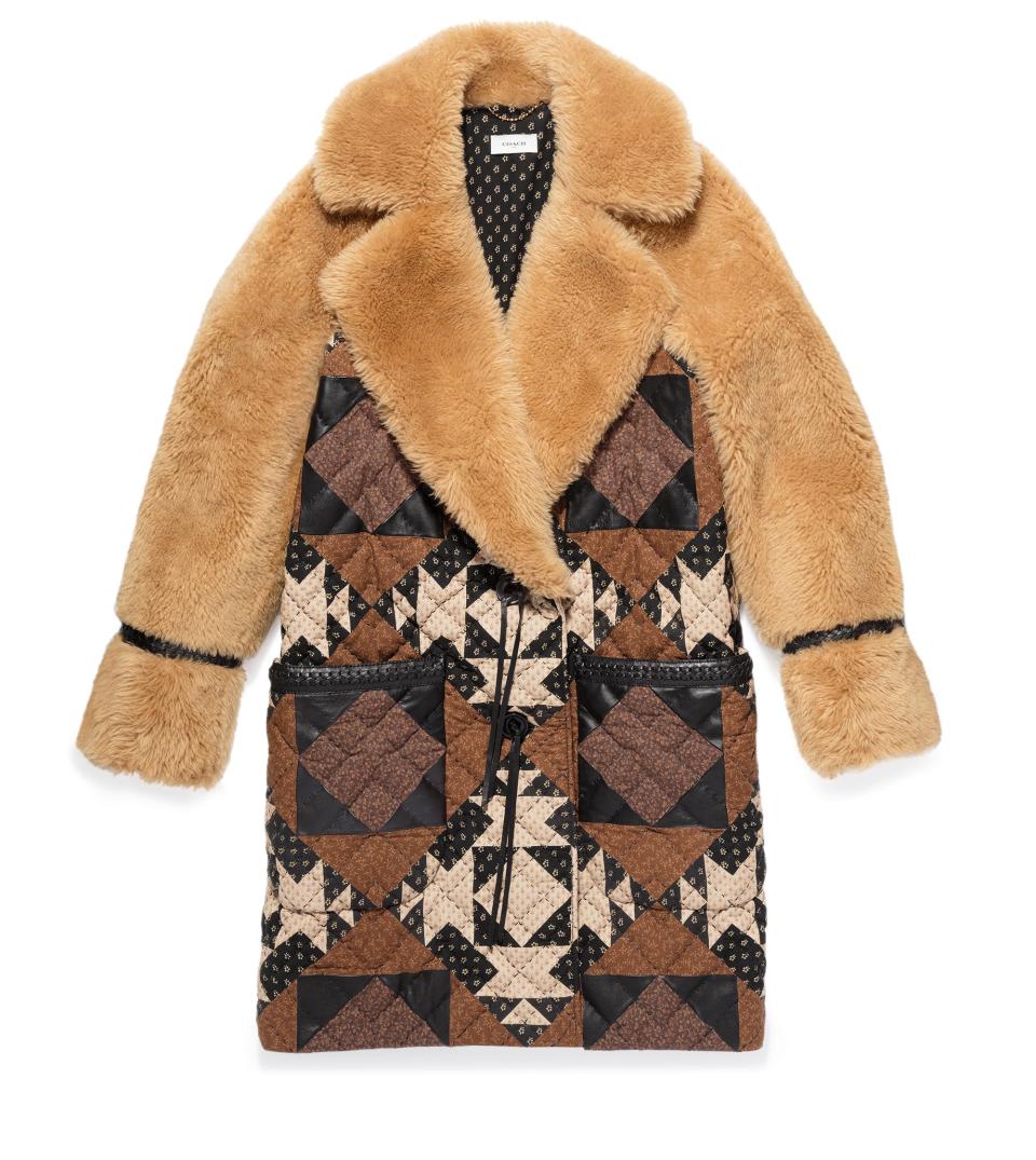 Coach Patchwork Shearling Overcoat (£1,800)