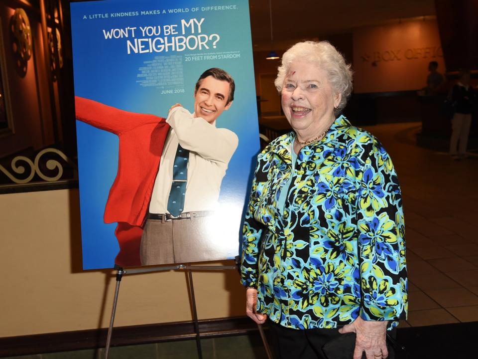 Joanne Rogers attends a special screening of ‘Won’t You Be My Neighbor?’ on 23 May 2018 in West Homestead, PennsylvaniaJason Merritt/Getty Images for Focus Features