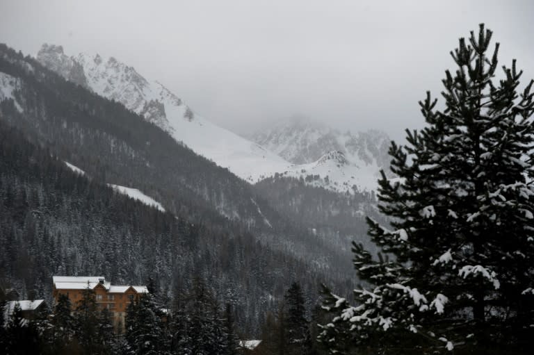 The area of the Petit Argentier pass where five French Foreign Legionnaires were killed in an avalanche on January 18 during a training exercise, in Valfrejus, French Alps