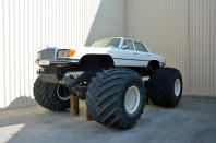 <p>The Rainbow Sheikh has a soft spot for odd, obscure and underappreciated vehicles and he frequently makes his wildest dreams a reality. This is evident before you walk in: there is a Mercedes-Benz W116 turned into a <strong>monster truck</strong> parked in front of the museum. It was developed and built to be used but it hasn’t turned a wheel in quite some time.</p>