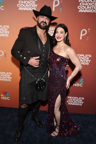 <p>Todd Williamson/NBC via Getty</p> Drew McIntyre and Kaitlyn Frohnapfel