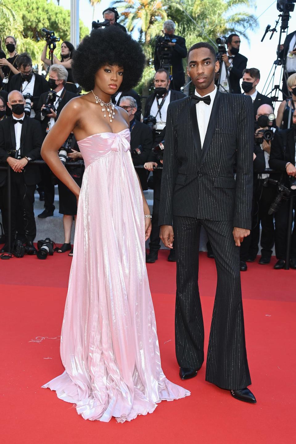 Didi Stone and a friend at the 2021 Cannes Film Festival.