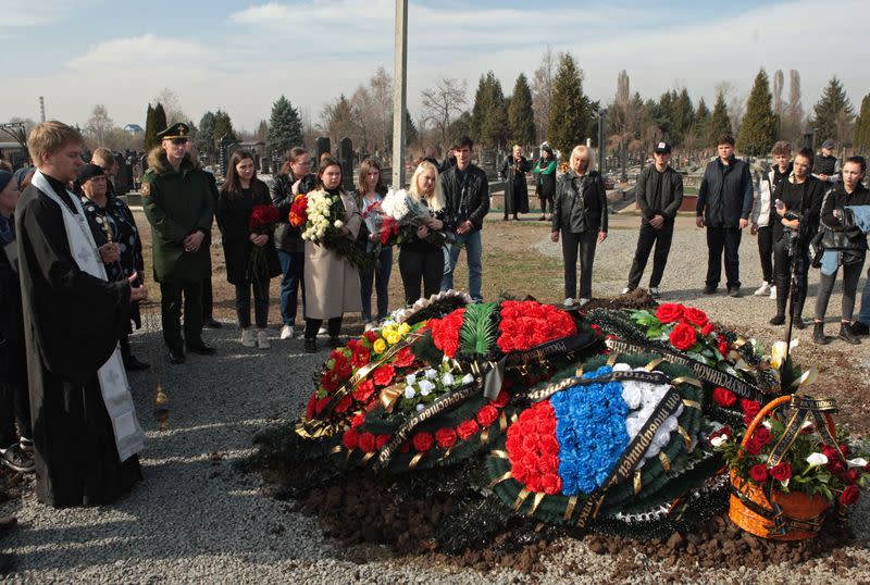 Funeral of Russian service members killed in Ukraine, in Vladikavkaz