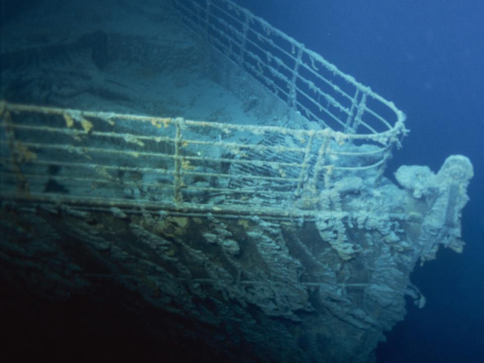 A shot of the Titanic wreck in 1996.