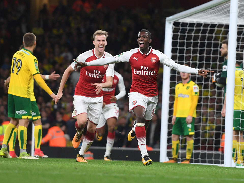 Arsene Wenger says Eddie Nketiah will be given his chance in the Arsenal first team: Getty