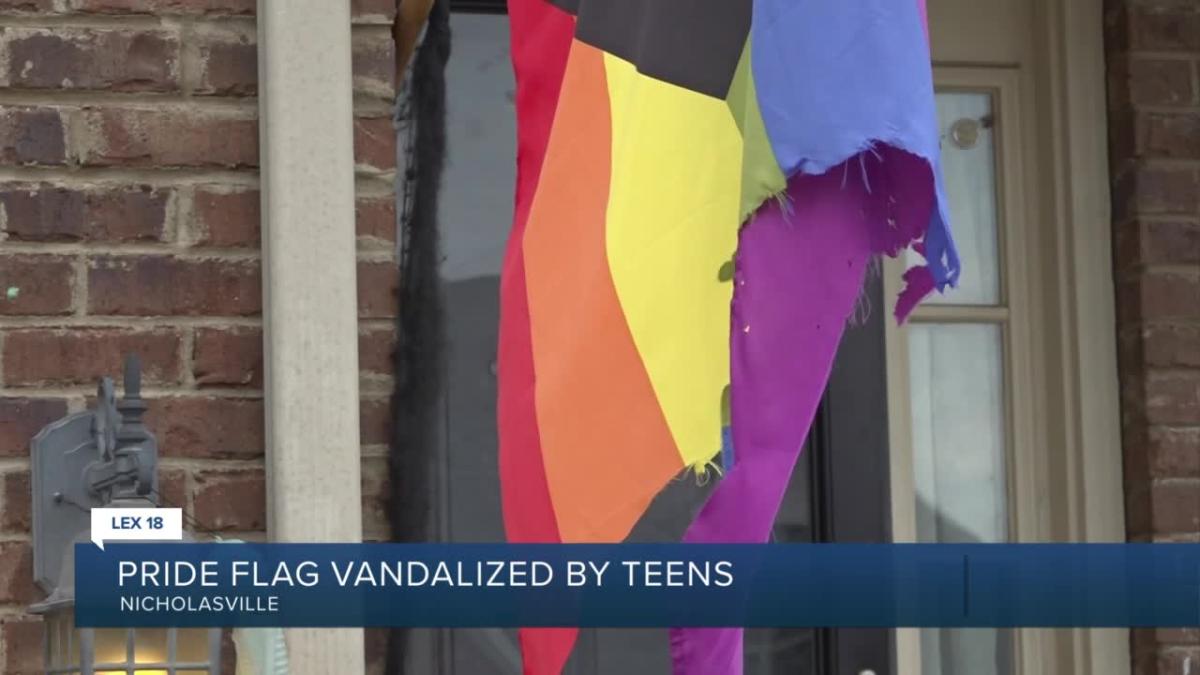 Pride Flag Vandalized By Teens