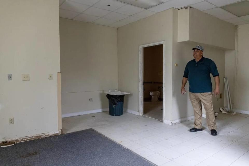 Joseph Wilson gives a tour of the former Patients’ Choice Medical Center of Humphreys County in Belzoni, on Nov. 17, 2023.