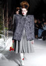 <b>New York Fashion AW13: Weird and wonderful runway looks<br><br></b>Thom Browne showcased a variety of different out-there looks at his show, including boxy shoulders, huge beehives and Geisha make up.<b><br></b>