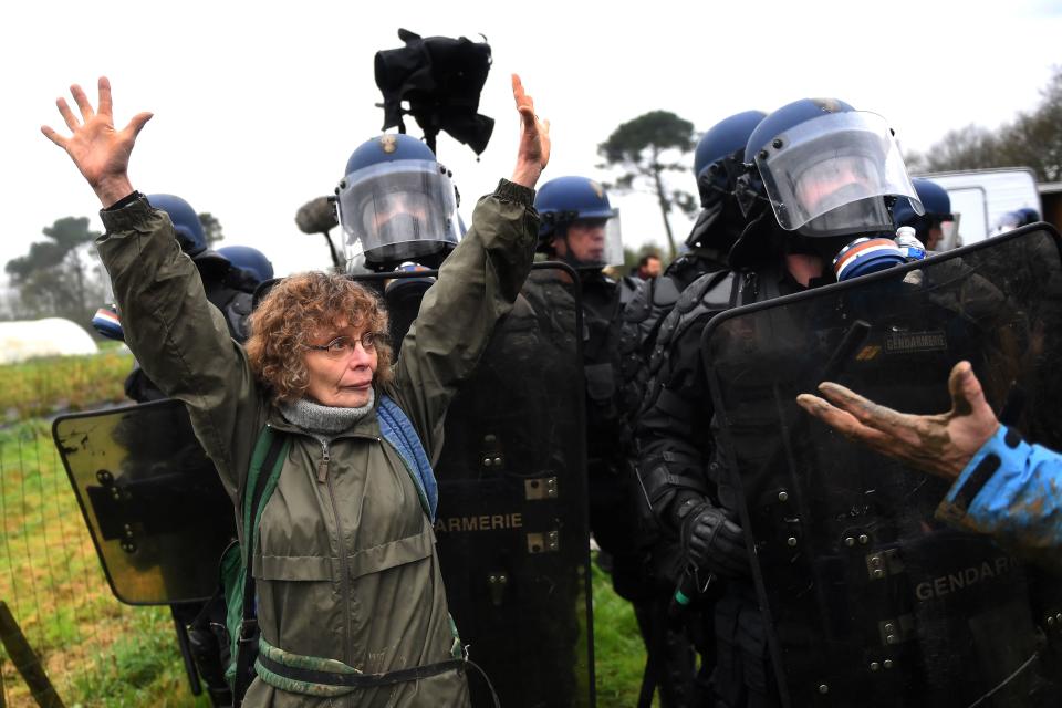 French police clash with eco-activists