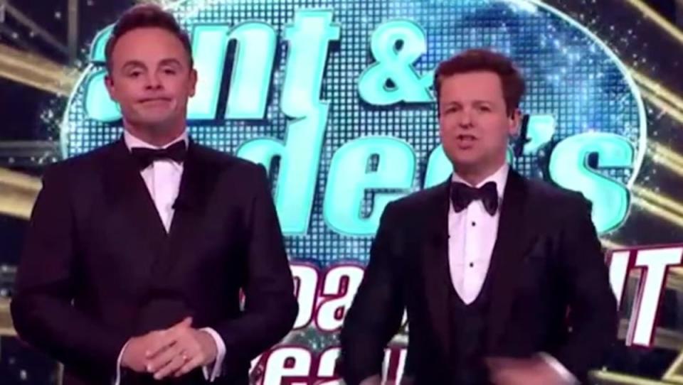 Ant and Dec fight back tears as they say farewell to ‘Saturday Night Takeaway’ after two decades (Saturday Night Takeaway/ITV)