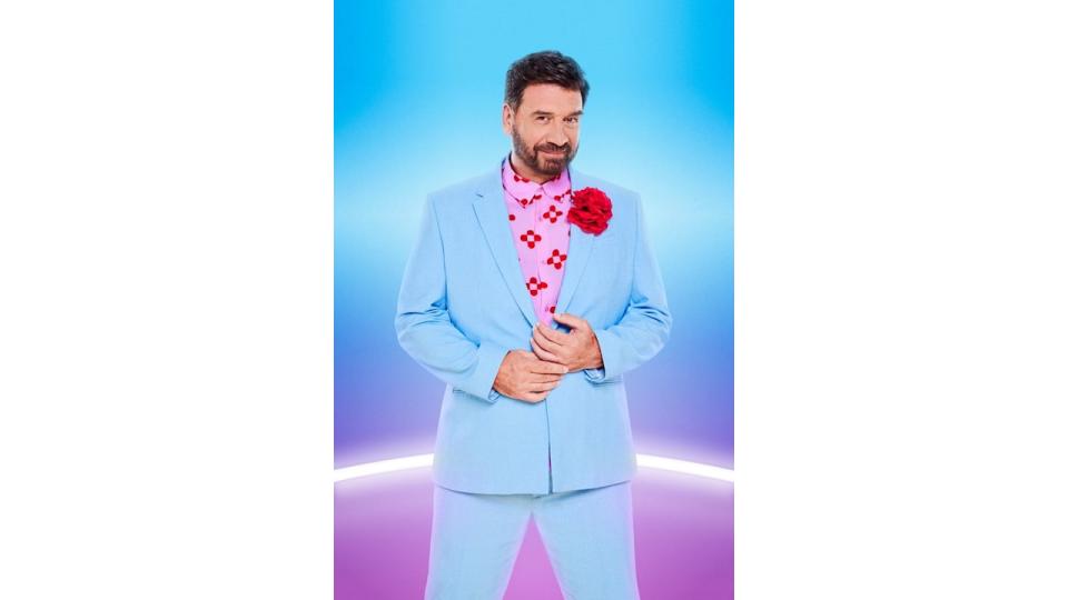 Nick Knowles in a blue suit