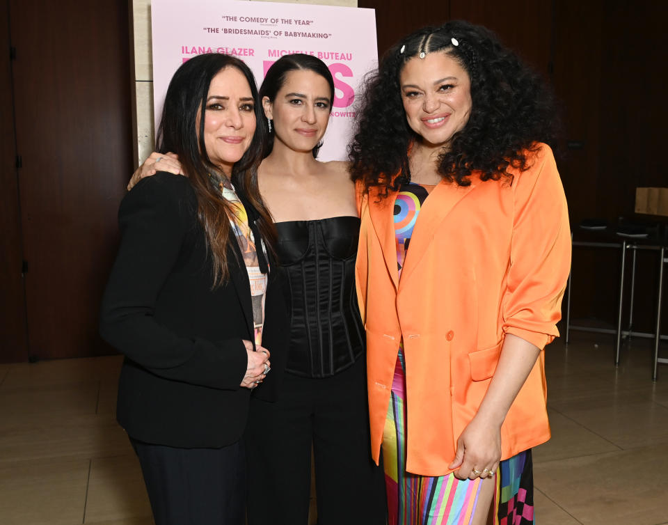 Pamela Adlon, Ilana Glazer and Michelle Buteau attend "Babes" Special Screening and Reception
