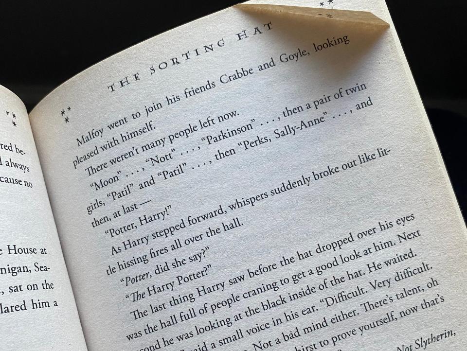 harry potter page where the Patils are first mentioned