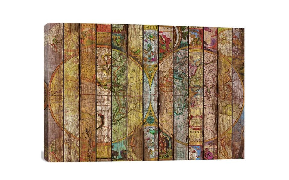 iCanvas 'Around the World in 13 Maps - Maximilian San' Giclée Print Canvas Art