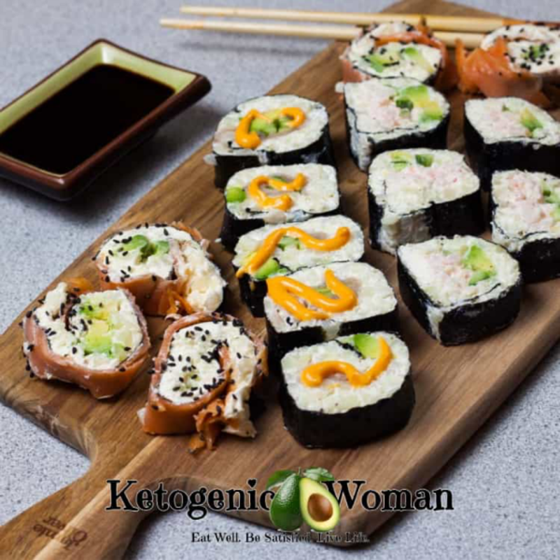 <p>Ketogenic Woman</p><p>Low-Carb California Rolls are a perfect way to use either raw or cooked tuna, salmon and shrimp. Never miss sushi night again doing keto! Keep reading for more keto sushi ideas below!</p><p><strong>Get the recipe: <a href="https://ketogenicwoman.com/low-carb-california-rolls/" rel="nofollow noopener" target="_blank" data-ylk="slk:Keto California Rolls;elm:context_link;itc:0;sec:content-canvas" class="link ">Keto California Rolls</a></strong></p>