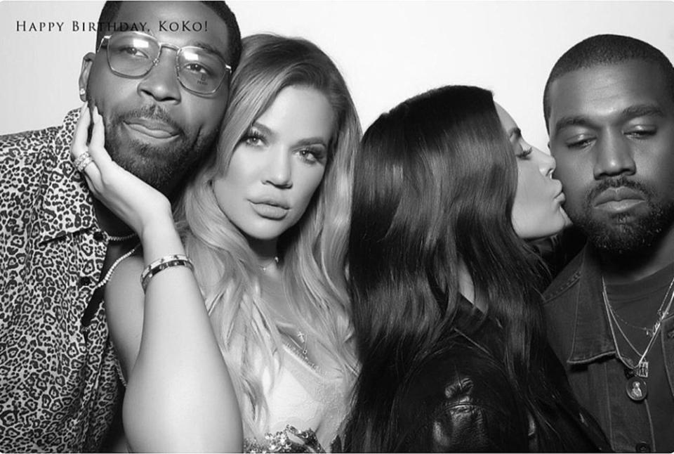 Tristan Thompson, Khloé Kardashian, Kim Kardashian West, Kanye West