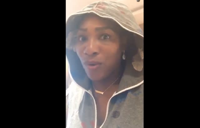 Serena Williams tries food from hotel 'doggy menu' - and regrets it