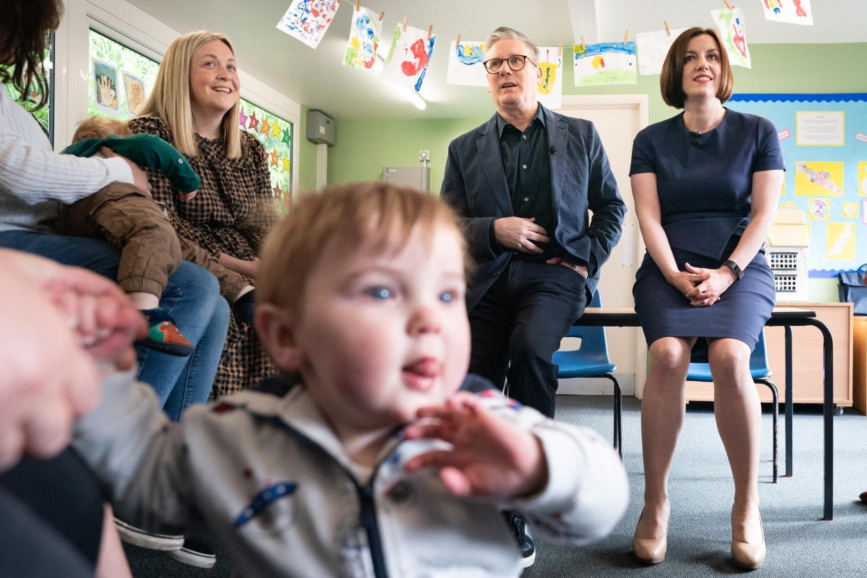 From September 2025, the Department for Education has committed to funding 30 hours of free childcare for most working parents of children between nine months and school age. (PA)