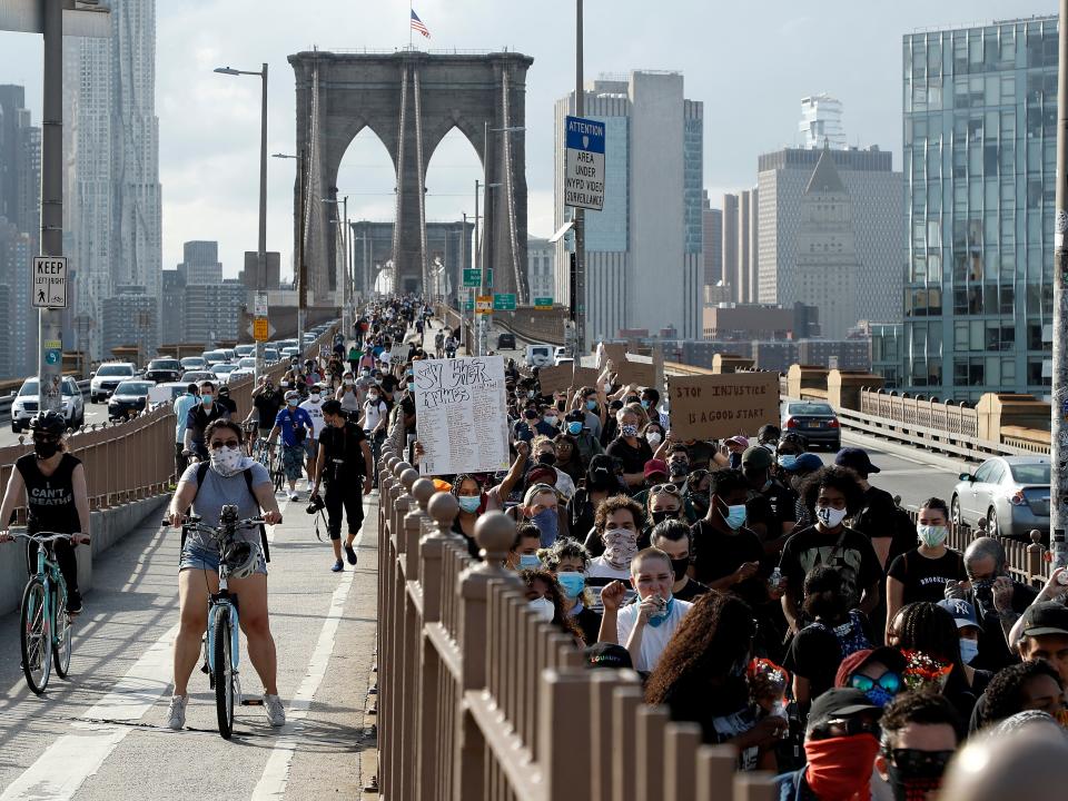 george floyd protests brooklyn bridge