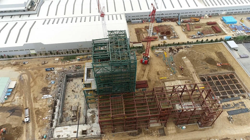 建設中的桃園SRF電廠。