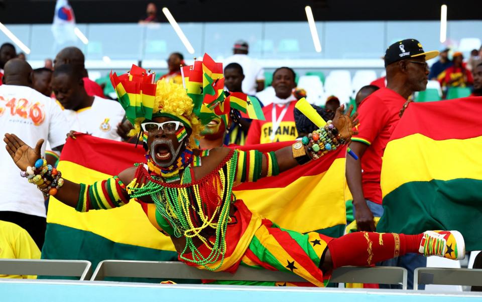 Will this Ghana supporter be cheering as loudly at full-time...? - Reuters/Molly Darlington