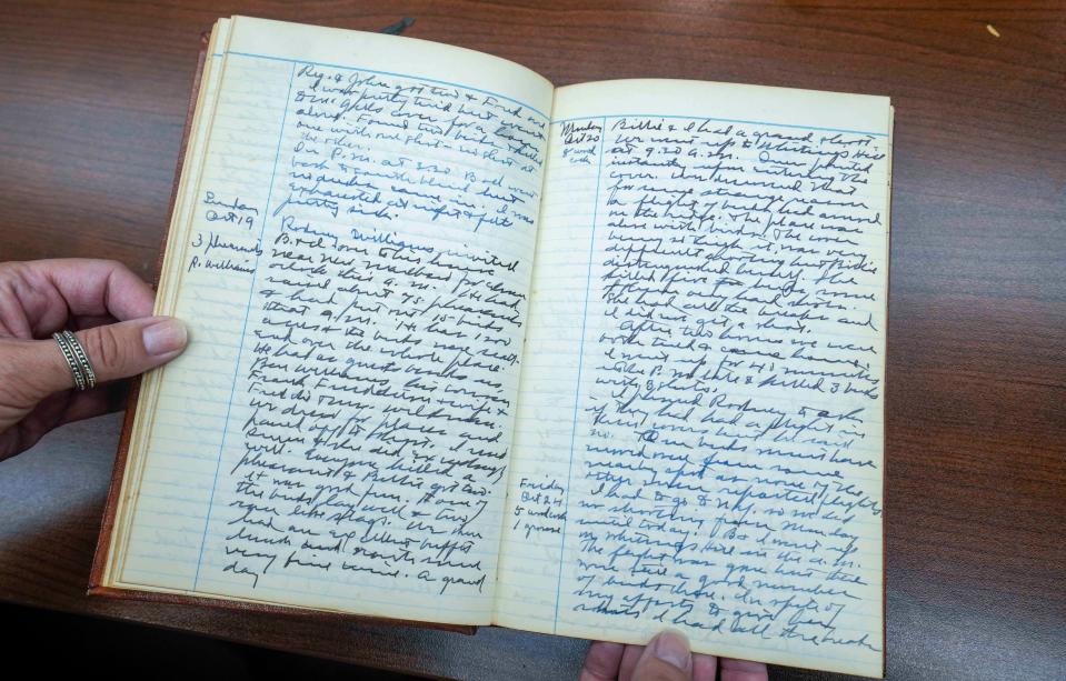 Handwritten notebooks filled with Roy Chapman Andrews' thoughts will be on display at The Logan Museum in Beloit.