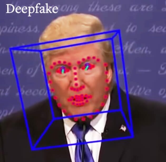 Deepfake detection software developed at the University of California at Berkeley analyzed head tilt and facial mannerisms to determine that this video of President Donald Trump was faked. (Berkeley Video)