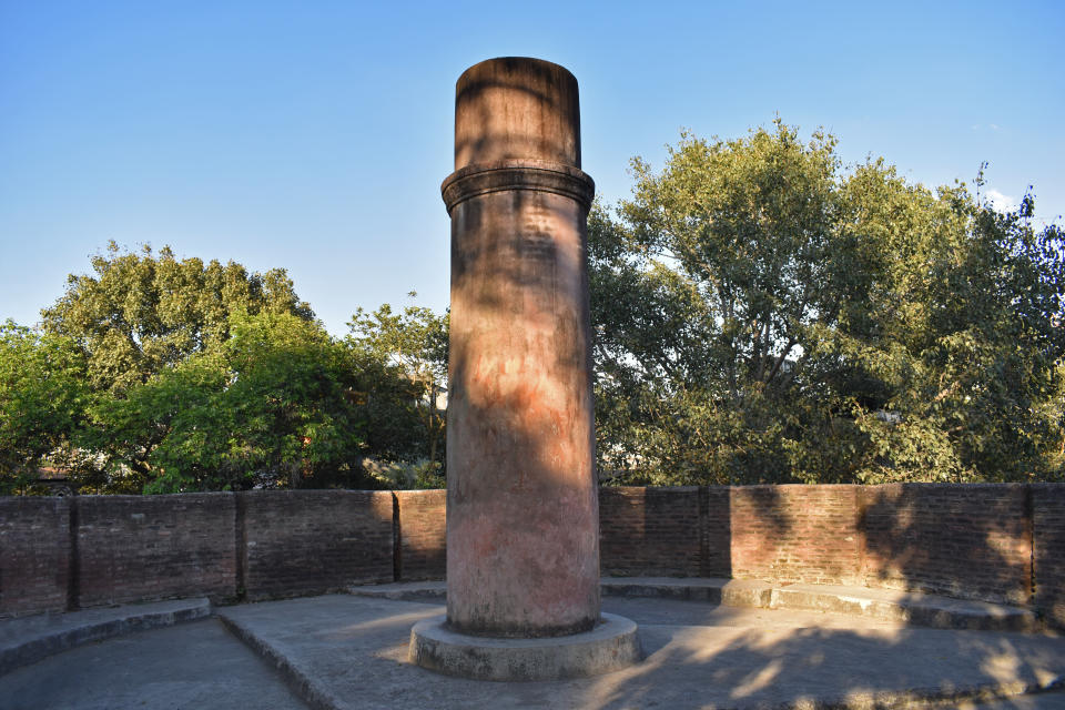 Chimney - Ruins of Shaniwarwada Fort is a landmark site in Pune, Maharashtra, India