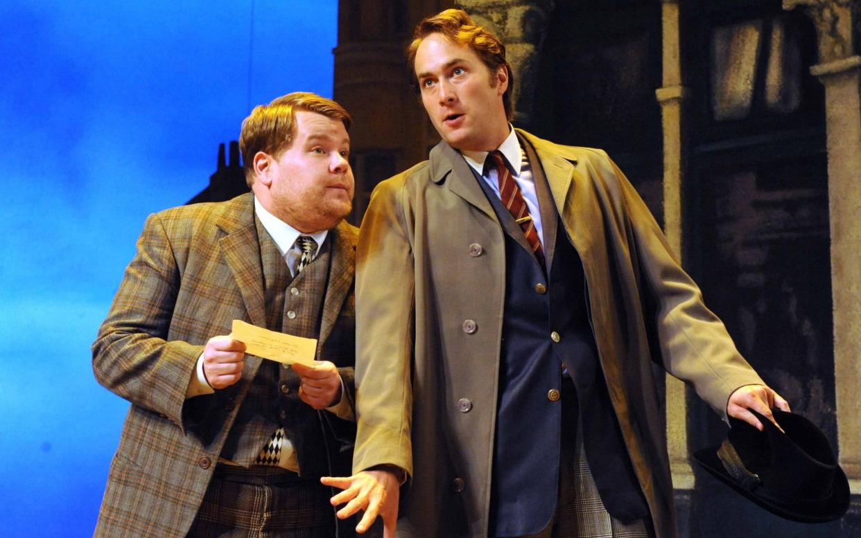 James Corden, left, and Oliver Chris in the National Theatre's production of One Man Two Guvnors - Alastair Muir