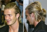 David Beckham has never shied away from a fashion challenge, be it sarongs, alice bands, cornrows or platinum blonde crowns a'la Marilyn Monroe. He also once paid GBP300 to get his head shaved. Some folk have more money than sense...