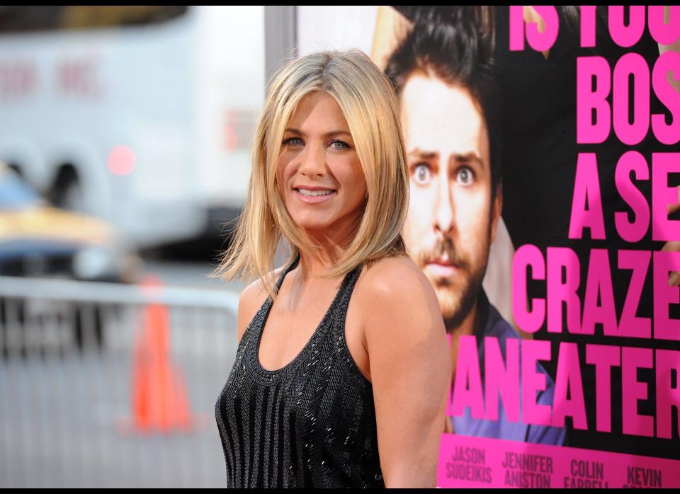 HOLLYWOOD, CA - JUNE 30:  Actress Jennifer Aniston arrives at the premiere of Warner Bros. Pictures' 'Horrible Bosses' at Grauman's Chinese Theatre on June 30, 2011 in Hollywood, California.  (Photo by Jason Merritt/Getty Images)