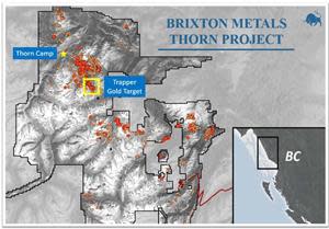 Trapper Gold Target, Thorn Project Location Map