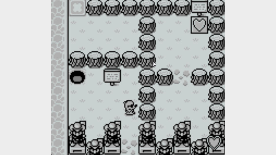 Screenshot of Mole Mania on original Game Boy