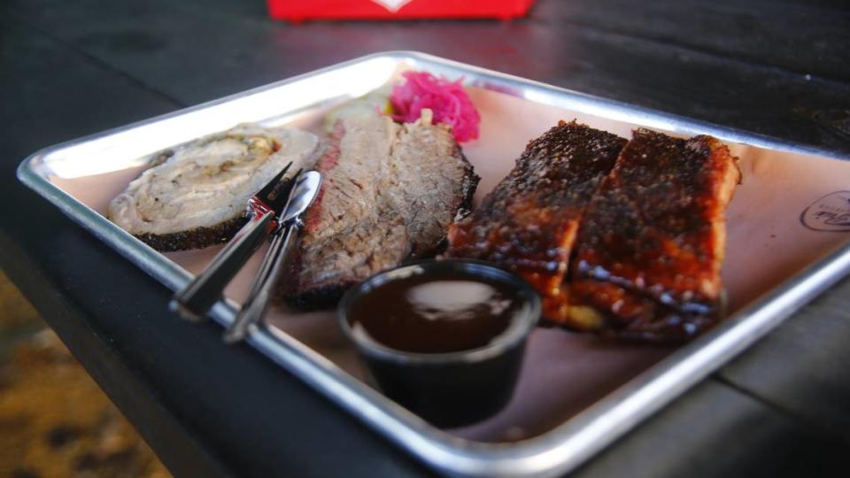 According to Brix Barbecue owner, Trevor Sales, one unique Texas style barbecue and fan favorite dish is the Texas Porchetta.