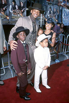 The Fresh Prince , Jada Pinkett Smith , and the future heirs to The Fresh Kingdom at the LA premiere for Wild Wild West Photo by Jeff Vespa