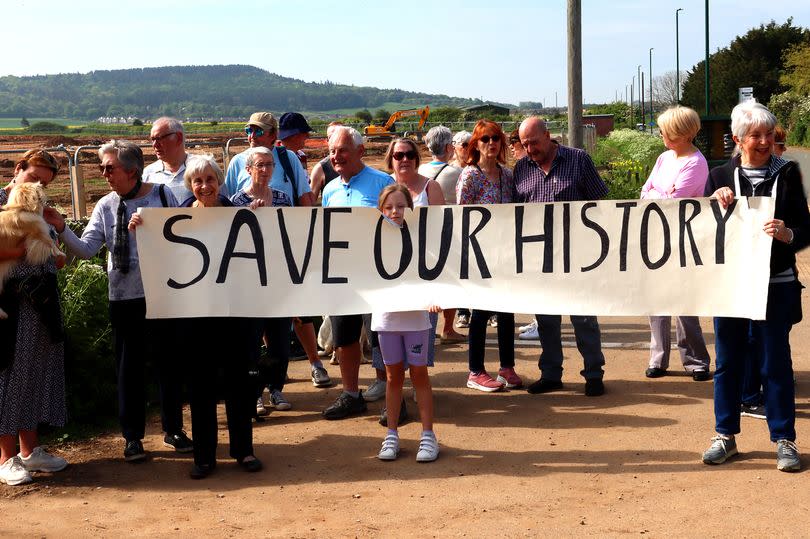 Residents gathered again to demonstrate their public concern about the Marske housing plans