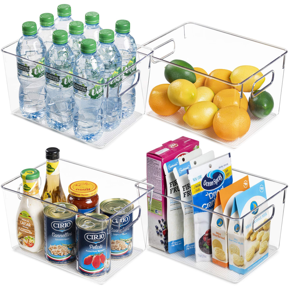 <p><a href="https://go.redirectingat.com?id=74968X1596630&url=https%3A%2F%2Fwww.walmart.com%2Fip%2F4-Pack-Clear-Plastic-Storage-Bins-with-Handles-Vtopmart-Pantry-Organizer-Bins-for-Refrigerator-Freezer-Cabinet-Kitchen-Countertops-Large%2F465506556&sref=https%3A%2F%2Fwww.housebeautiful.com%2Fshopping%2Fhome-accessories%2Fg60175844%2Fbest-pantry-storage-containers%2F" rel="nofollow noopener" target="_blank" data-ylk="slk:Shop Now;elm:context_link;itc:0;sec:content-canvas" class="link ">Shop Now</a></p><p>Storage Bin Set</p><p>walmart.com</p><p>$17.99</p>